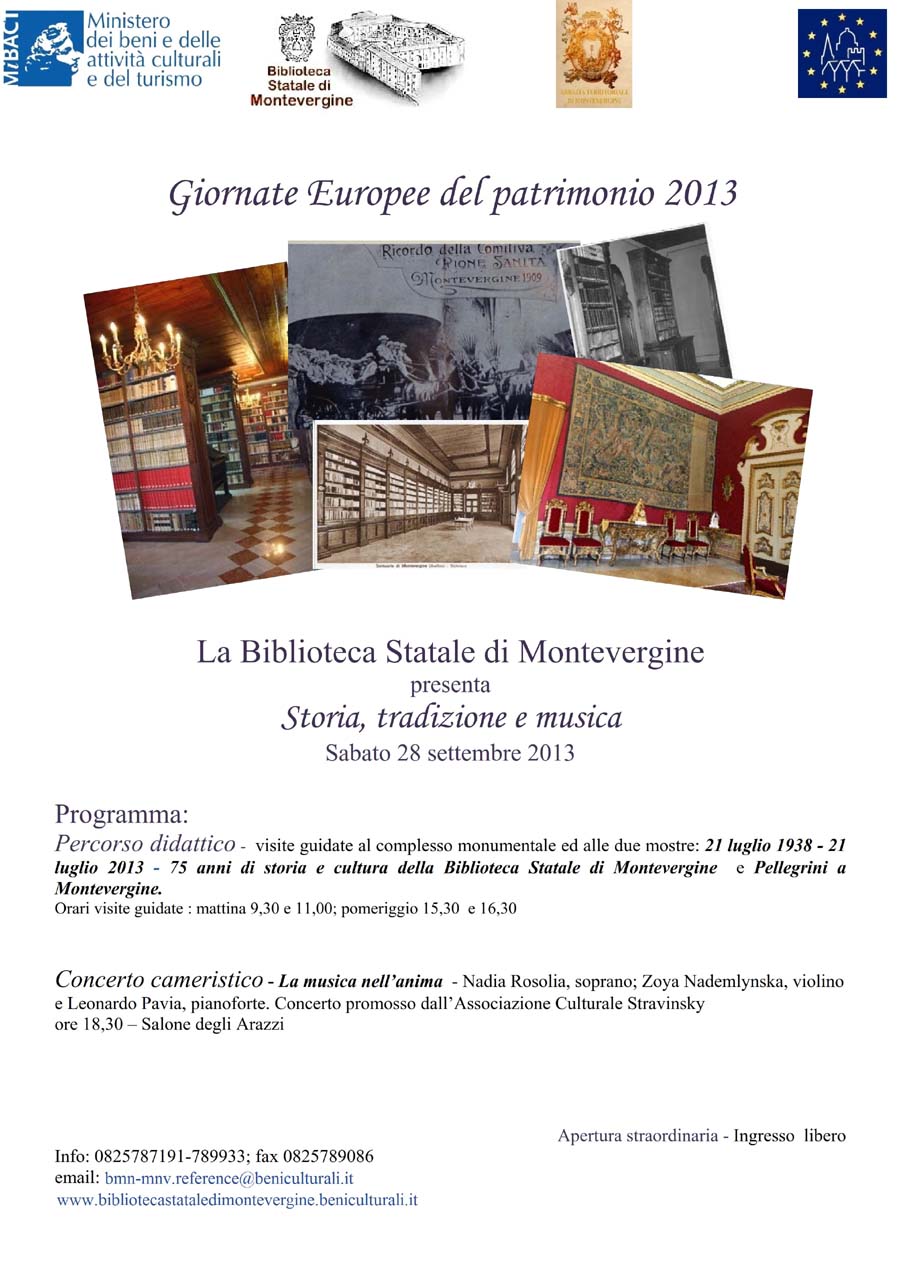 Locandina Giornate europee del patrimonio 2013 rid